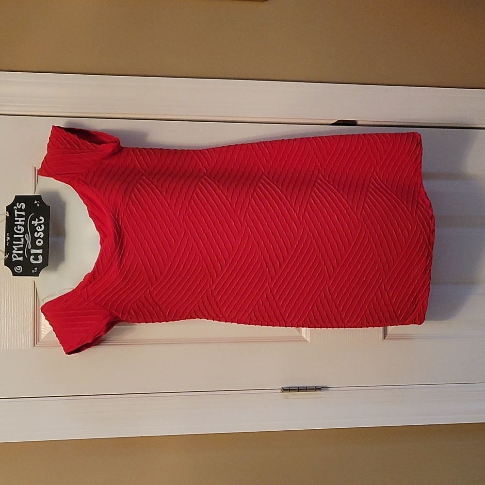 Brat Star XL Orange Sheath Dress New Cap Sleeve